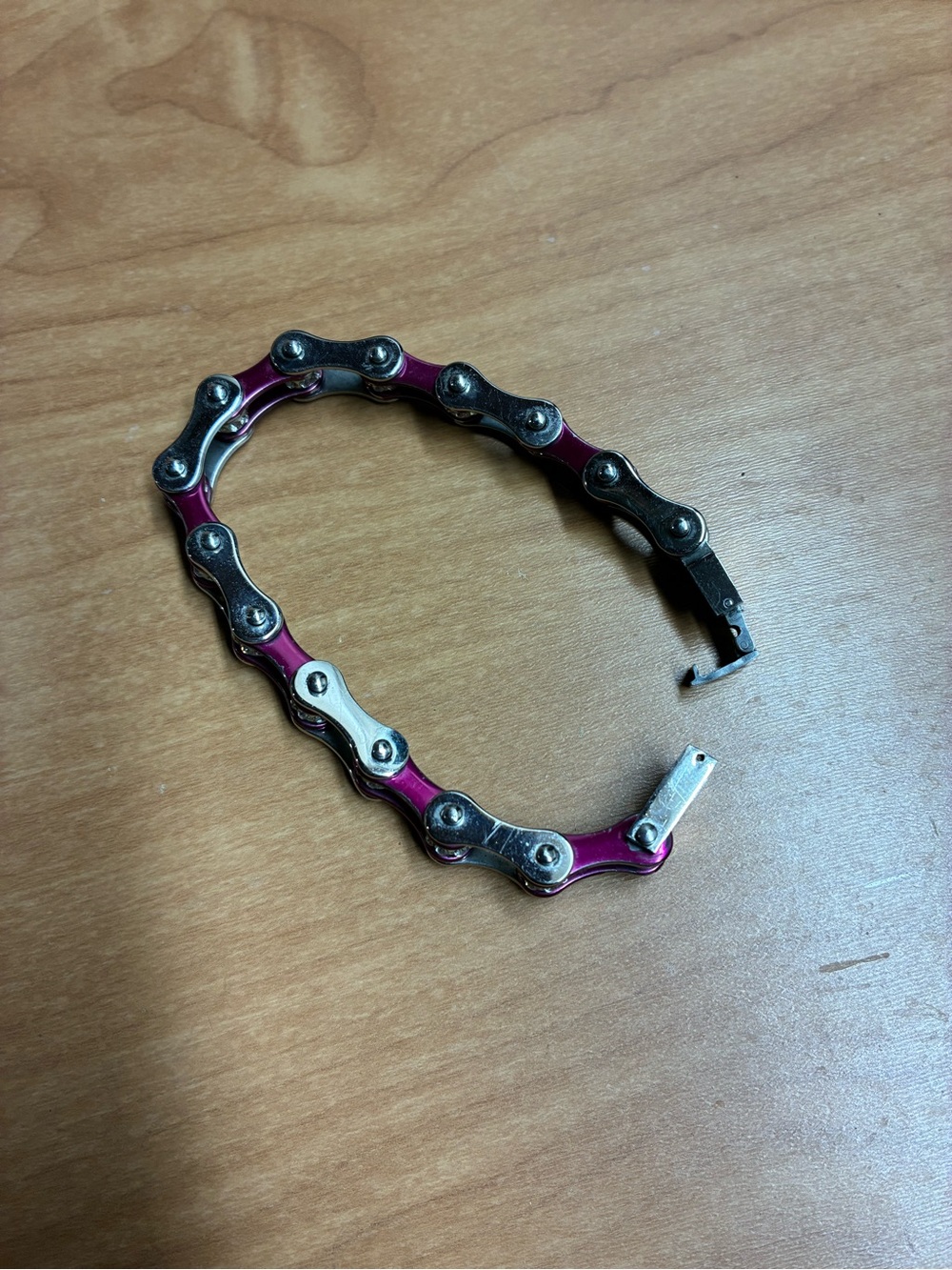 Harley-Davidson Purple and Silver Chain-Link Bracelet